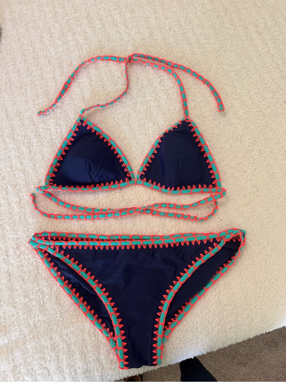 Boden Crochet trim bikini